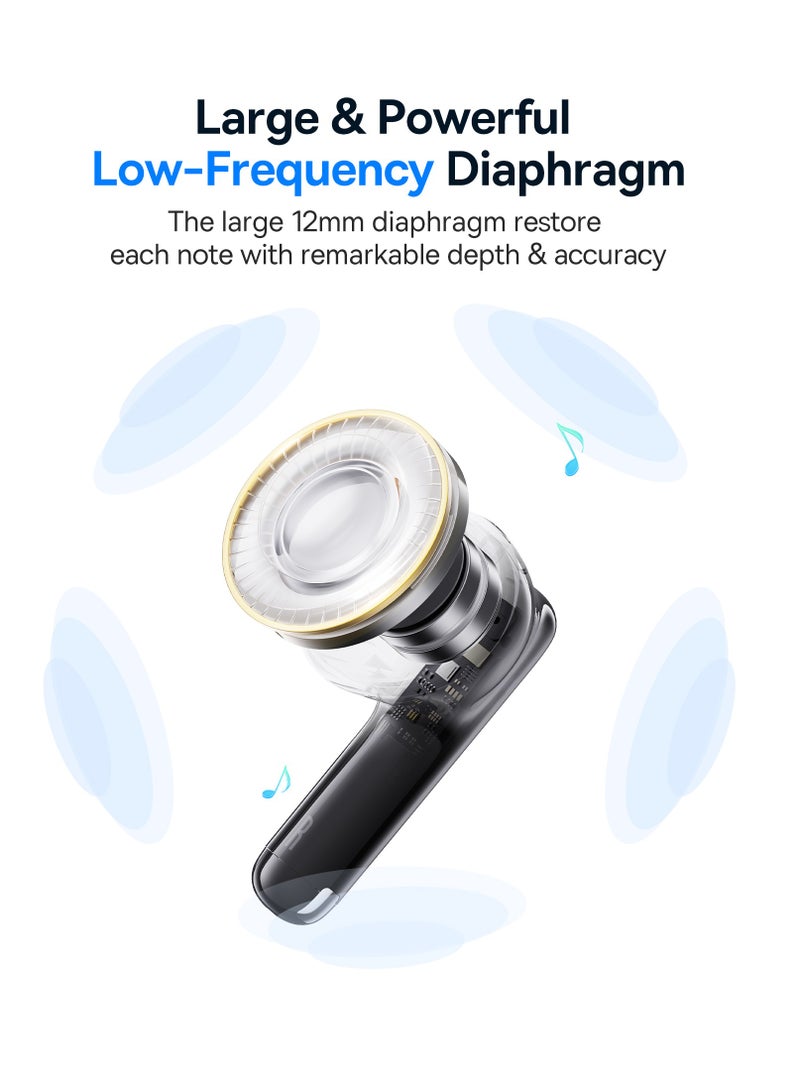 Baseus - TWS Earbuds with Bluetooth 5.3, Up to 30 Hours Playtime, 0.06s Low Latency, Fast Charge Wireless Earbuds with App Control, Customizable Gestures, Equalizer Adjustment, and Sound Effects for Gaming, Music, and Calls – Premium Sound & Seamless Connection Galaxy Black - Image 1