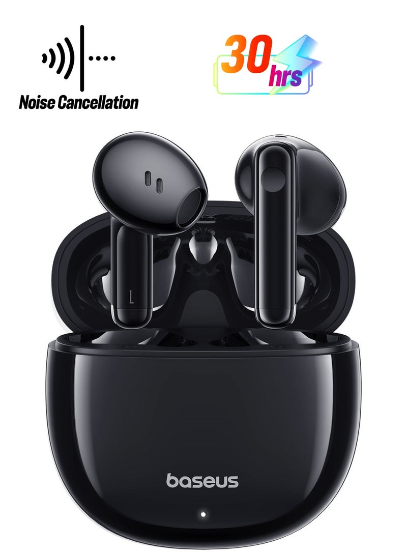 Baseus - TWS Earbuds with Bluetooth 5.3, Up to 30 Hours Playtime, 0.06s Low Latency, Fast Charge Wireless Earbuds with App Control, Customizable Gestures, Equalizer Adjustment, and Sound Effects for Gaming, Music, and Calls – Premium Sound & Seamless Connection Galaxy Black - Image 1