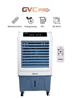 Air cooler GVC PRO 120W,  effective area 30-40 m²,with water-operated, remote control and characterize by  large water tank which reach to 45L, max airflow 3500 m³/h GVCAR-9645 45 L 120 W GVCAR-9645 white