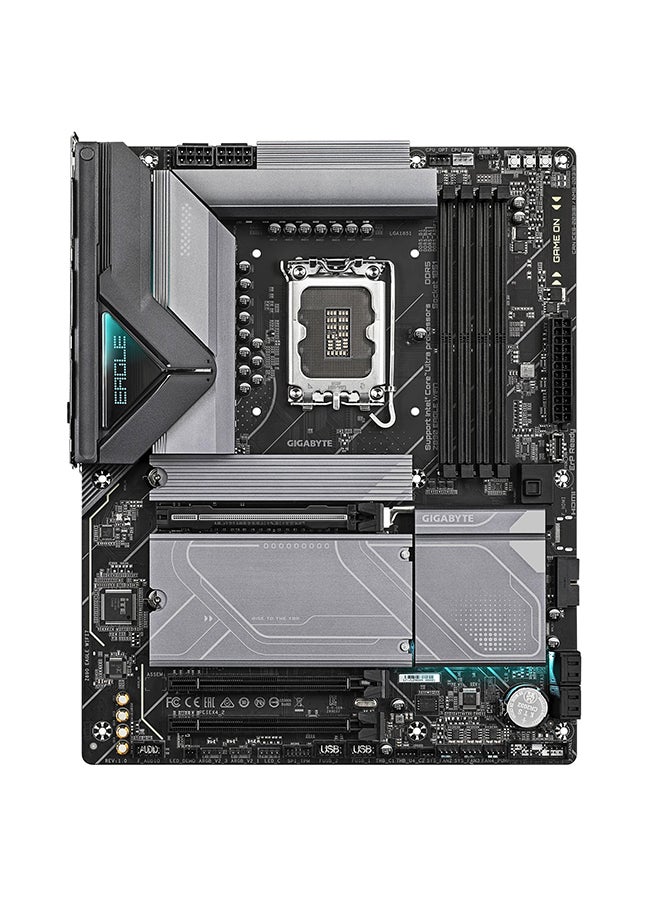 GIGABYTE - Z890 Eagle Wi-Fi 7 LGA 1851 ATX Motherboard, Intel Z890 Chipset, 4x DDR5 DIMM Slots (Up to 256GB Max Memory), Wi-Fi 7 & BT 5.4, 1x PCIe 5.0 x16, 4x M.2 Slots, 6x SATA 6Gb/s Ports, 10Gb Ethernet, USB 3.2 Gen 2x2, 4K HDMI, Realtek Audio, Multi-Layer PCB, Advanced Thermal Design | Z890-EAGLE-WIFI7 Black - Image 1