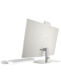 HP 27-cr1003nh All-in-One Desktop Computer, 27" FHD IPS Touchscreen Display, Intel Core Ultra 7 155U Processor, 16GB DDR5 RAM, 512GB SSD Storage, Intel Iris Xe Integrated Graphics, HP USB Wired Keyboard & Mouse Included, FreeDOS Operating System, Slim Design, A0CM0EA Shell White  - Image 4