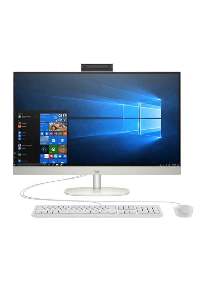 HP - 27-cr1003nh All-in-One Desktop Computer, 27" FHD IPS Touchscreen Display, Intel Core Ultra 7 155U Processor, 16GB DDR5 RAM, 512GB SSD Storage, Intel Iris Xe Integrated Graphics, HP USB Wired Keyboard & Mouse Included, FreeDOS Operating System, Slim Design, A0CM0EA Shell White - Image 1