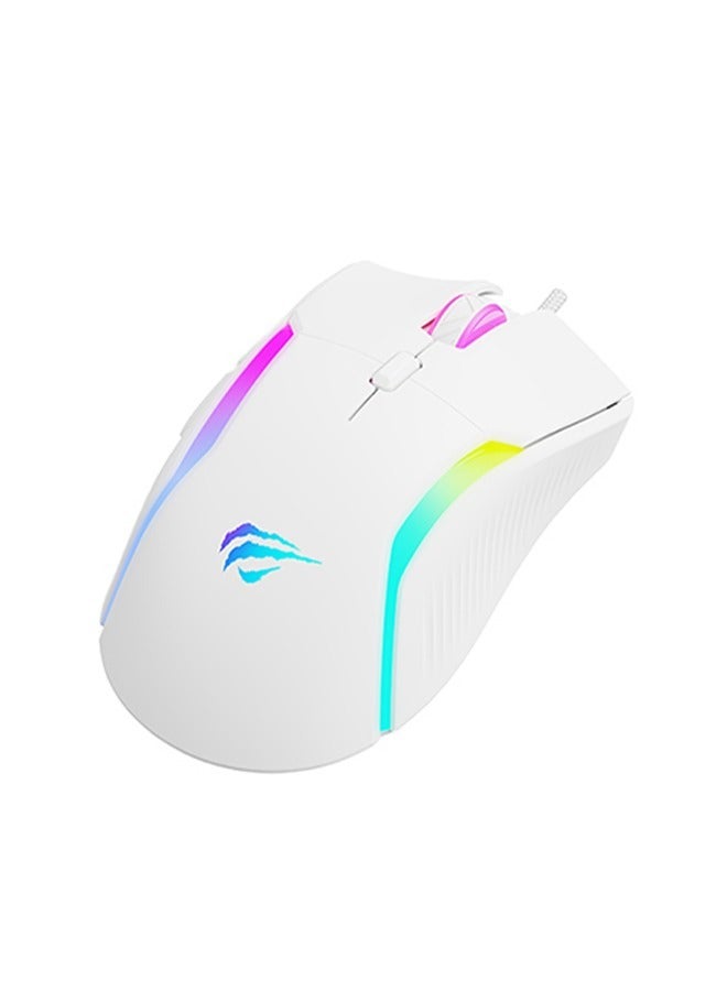 havit - RGB Gaming Mouse with 6 Dynamic Lighting Effects, Wired Computer Mouse, 9 Programmable Buttons and Removable Weight for Pro Gamers - Image 1