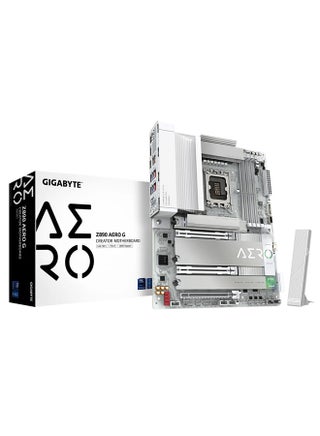 Z890 AERO G LGA 1851 ATX Motherboard, Intel Z890 Chipset, 4x DDR5 DIMM Slots (Up to 256GB Max Memory), Wi-Fi 7 & Bluetooth 5.4, 2x PCIe 5.0 x16 Slots, 5x M.2 Slots (PCIe 4.0/3.0), 6x SATA III Ports, 10+1 Phases Digital VRM, Dual 2.5GbE LAN, USB 3.2 Gen 2x2 Type-C, AORUS Audio, RGB Fusion 2.0, Z890-AERO-G White - pnsku/N70129386V/45/_/1731671525/4925d981-7592-4038-81a2-85b63d4baf0d