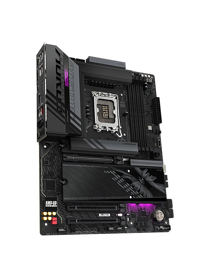 جيجابايت Z890 AORUS ELITE WIFI7 ATX Motherboard, Intel Z890 Chipset, LGA 1851 Socket, 4x DDR5 DIMM Slots (Up to 256GB), 1x PCIe 5.0 x16 Slot, 4x M.2 Slots, Wi-Fi 7 & Bluetooth 2.4, USB 3.2 Gen 2x2, 10Gb Ethernet, Enhanced VRM Design, Advanced Thermal Solution, RGB Fusion Support, Z890-AORUS-ELITE-WIFI7 Black  - Image 3