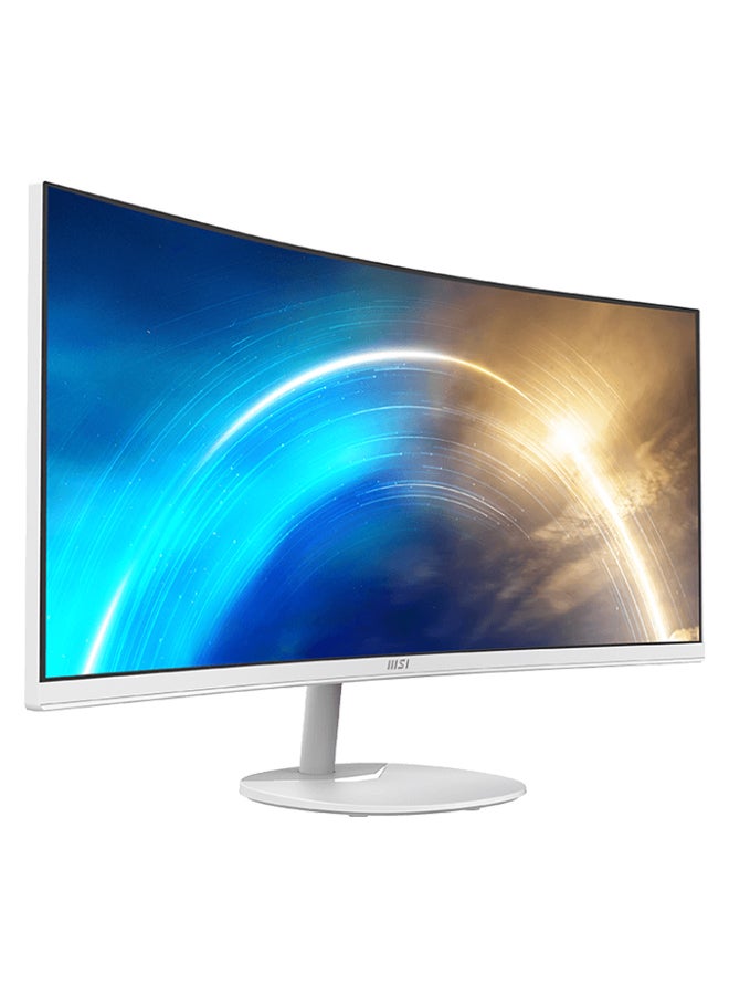 MSI PRO MP341CQW Business & Productivity Curved Monitor, 34" UWQHD VA Display, 100Hz Refresh Rate, 1ms (MPRT) Response Time, 1500R Curvature, 1.07 Billion Colors, USB-C, AMD FreeSync, Height Adjustable Stand, Anti-Flicker, Blue Light Reduction, 178° Wide Viewing Angle, DisplayHDR 400, 9S6-3PB2CT-033 White  - Image 2