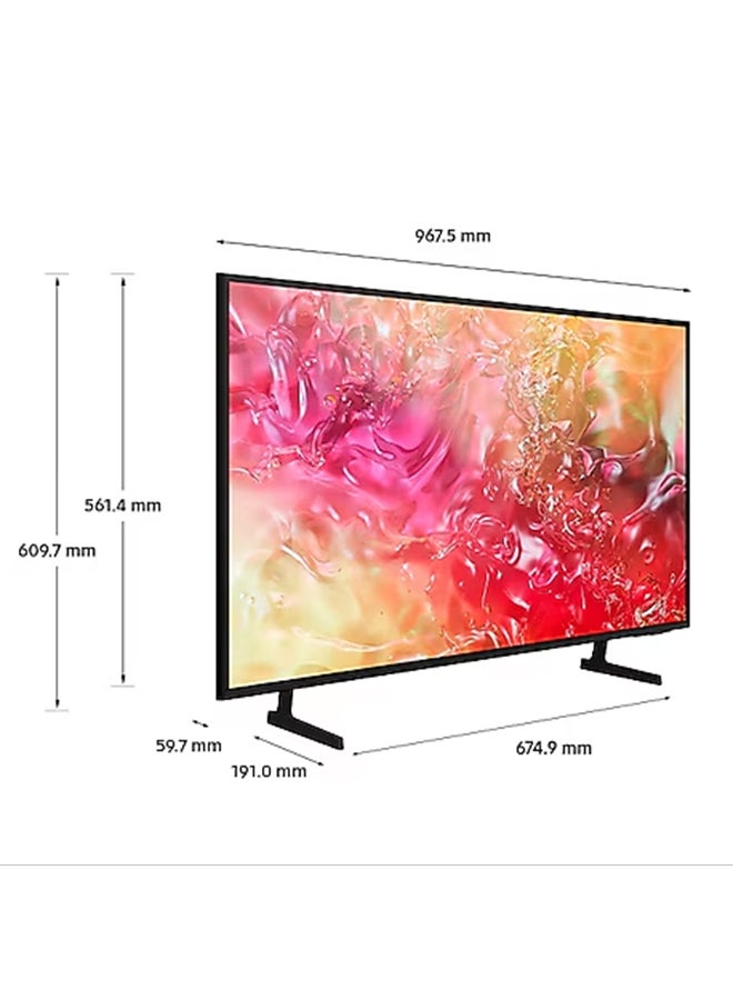 Samsung Smart TV, Crystal UHD, DU7000, 43 Inch, 2024, International Version PurColor, 4K Upscaling, Tizen OS, Q-Symphony UA43DU7000 Black - Image 3