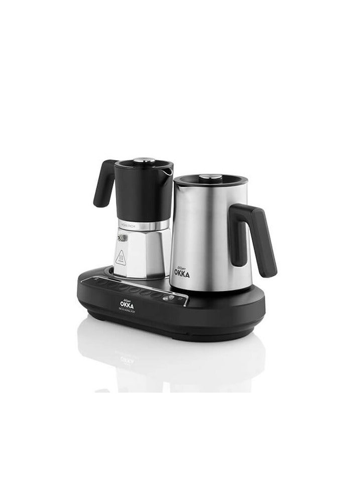 Okka Moka Pot 2in1 Coffee Maker 300 ml 710 W OK0027 Silver