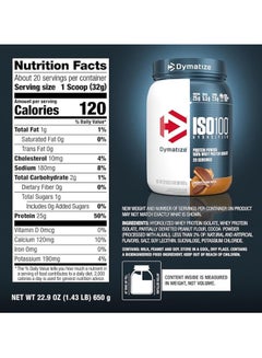 ديماتيز ISO 100 Whey Isolate Protein Powder Chocolate Peanut Butter 650 G  - Image 2