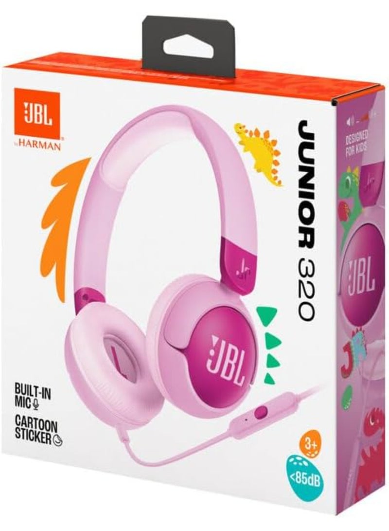 JBL Jr 320 Kids Wired On-Ear Headphones, Safe Sound (<85dB), Built-In Mic, Sof Padded Headband, Comfortable Ear Cushion, Compact and Foldable Design, Single-Side Flat Cable - JBLJR320PUR Purple  - Image 3