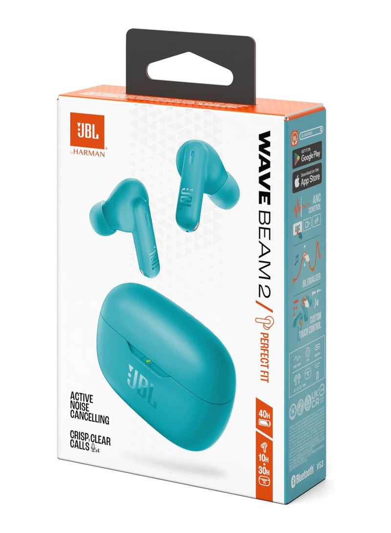 جي بي إل - Wave Beam 2 True Wireless Noise Cancelling Earbuds, JBLWBEAM2BLU blue - Image 1