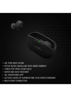 JBL Wave Buds 2 True Wireless Noise Cancelling Earbuds, JBLWBUDS2BLK Black  - Image 4
