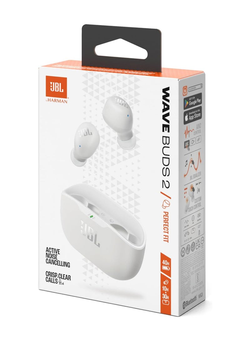 JBL - Wave Buds 2 True Wireless Noise Cancelling Earbuds, JBLWBUDS2WHT White - Image 1