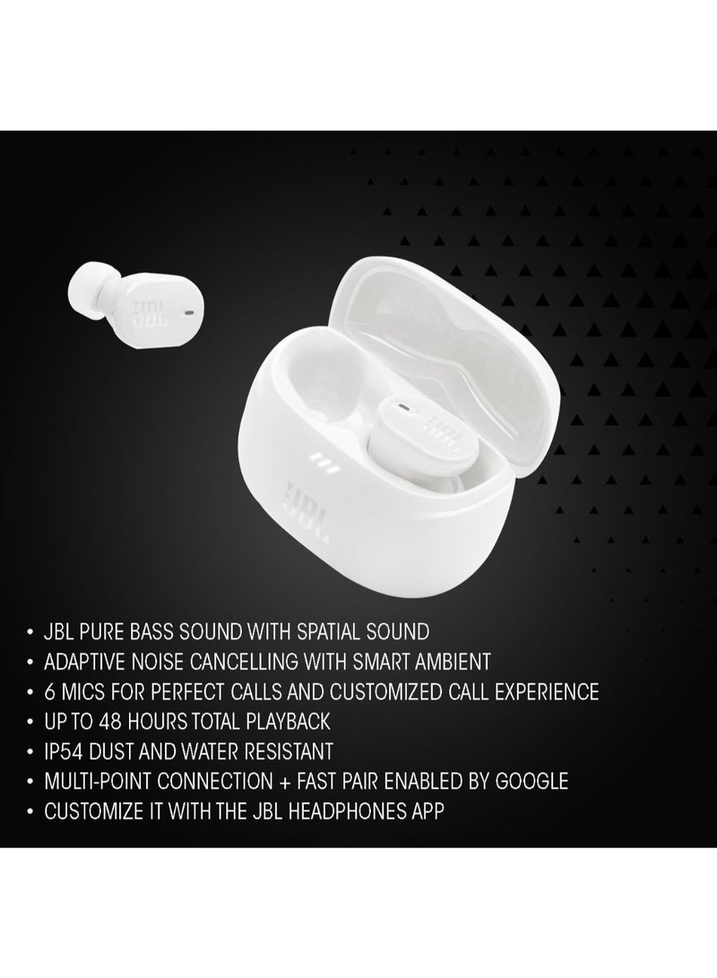 جي بي إل - Tune Buds 2 True Wireless Noise Cancelling Earbuds, JBLTBUDS2WHT White - Image 1