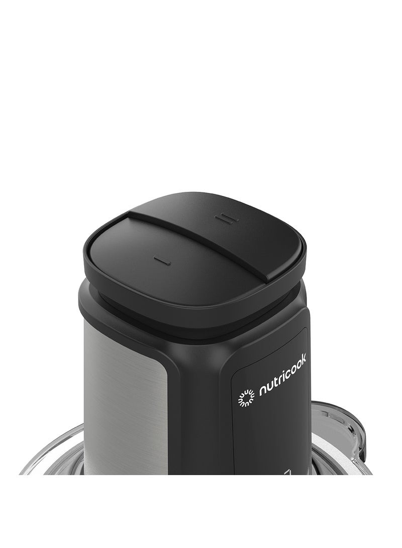 nutricook 1.2L Glass Chopper and Mincer, 500W w/ Pulse & 2 Speeds, Removable 4 SS-Blade for Chopping, Ice Crushing, Meat Mincing, Grinding, Pureeing & more, 2 Yr Warranty, NC-CH1200 1.2 L 500 W Choppi XL Black - Image 4