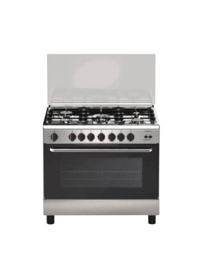سوبر جنرال 60x90 cm Cooking Range, 5 Burners, Glass Door, Electric Ignition, Grill, KSGC904FS Stainless Steel 