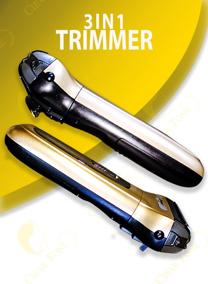 3 In1 Rechargeable Trimmer l Versatile Grooming For Face, Hair And Body l 2 Hours Running Time l Professional Affordable Hair Clipper l High Speed Motor l Gold - pnsku/N70129602V/45/_/1731726079/a5990d32-636f-4f55-aefb-61d053aee71a