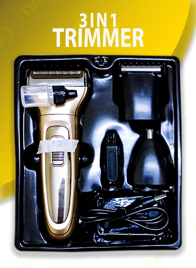 YOKO 3 In1 Rechargeable Trimmer l Versatile Grooming For Face, Hair And Body l 2 Hours Running Time l Professional Affordable Hair Clipper l High Speed Motor l Gold  - Image 4