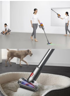 dyson V12 Detect Slim Fluffy Stick Cordless Vacuum Cleaner Cyclone (SV46) 545 W V12 Detect Slim Fluffy SV46 Yellow Nickel  - Image 5