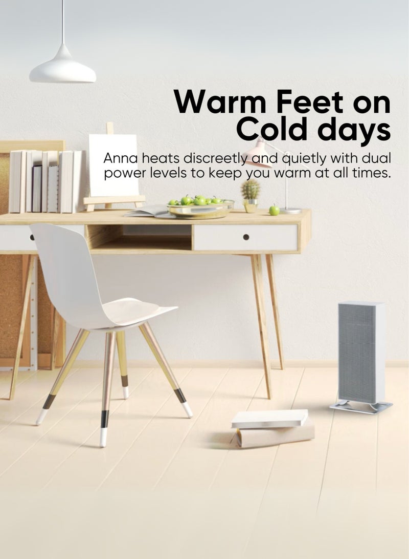 Stadler Form Swiss Design Portable Premium Fan Heater for Home & Office Anna 2000W Thermostat Auto Shut Down Quiet Operation GCC Compliant 3 Pin Plug Overheat and Tilt Protection 2 Years Warranty and Local Support 2000 W Anna White  - Image 5