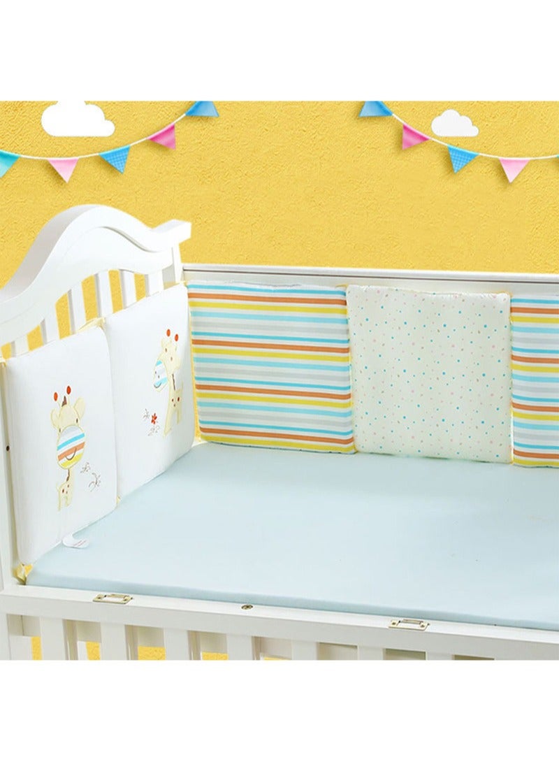 Kidle 6 Piece Safe And Washable Baby Bedding Crib Bumpers, 30 X 30 CM  - Image 3