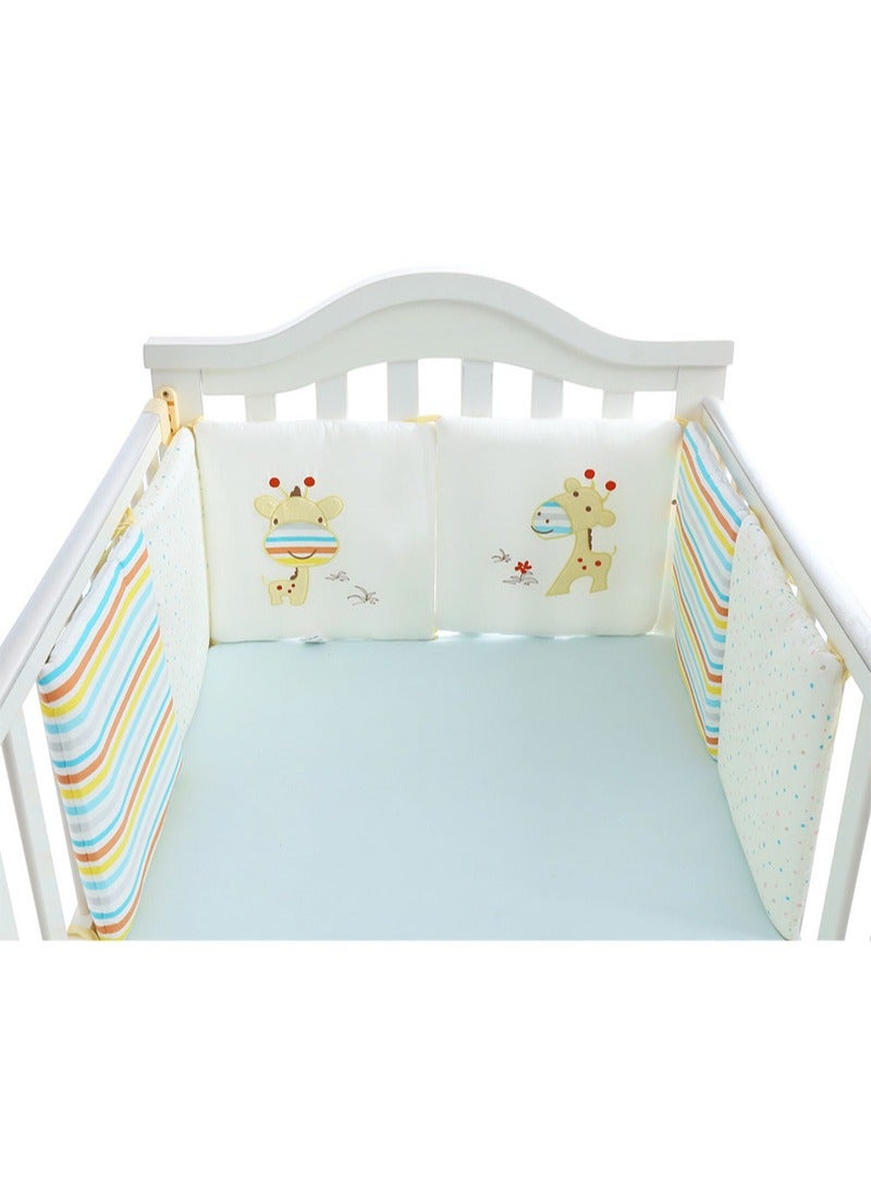 Kidle 6 Piece Safe And Washable Baby Bedding Crib Bumpers, 30 X 30 CM  - Image 1