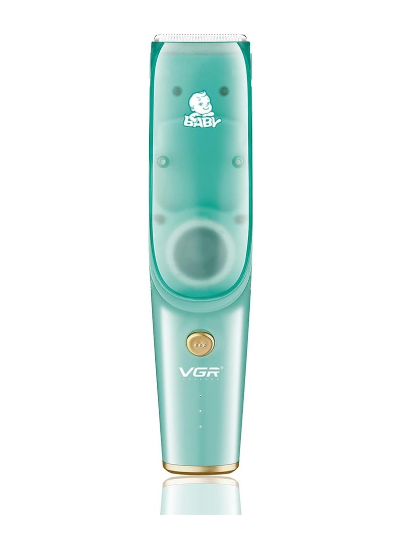 VGR V-151 Kids Hair Clipper With Ceramic Blades Ultra Low Noise Run Time: 120 Minutes (Aqua Green) - Image 2