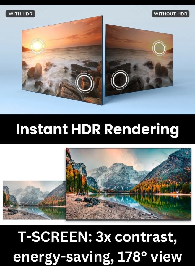 تي سي إل - 32-Inch 4k Smart HD LCD TV with HDR10 Rendering, Bezel-Less Design, Dolby Audio, Android OS, AI-Clarity, Multiple Viewing Modes 2024 32S4500A Black - Image 1