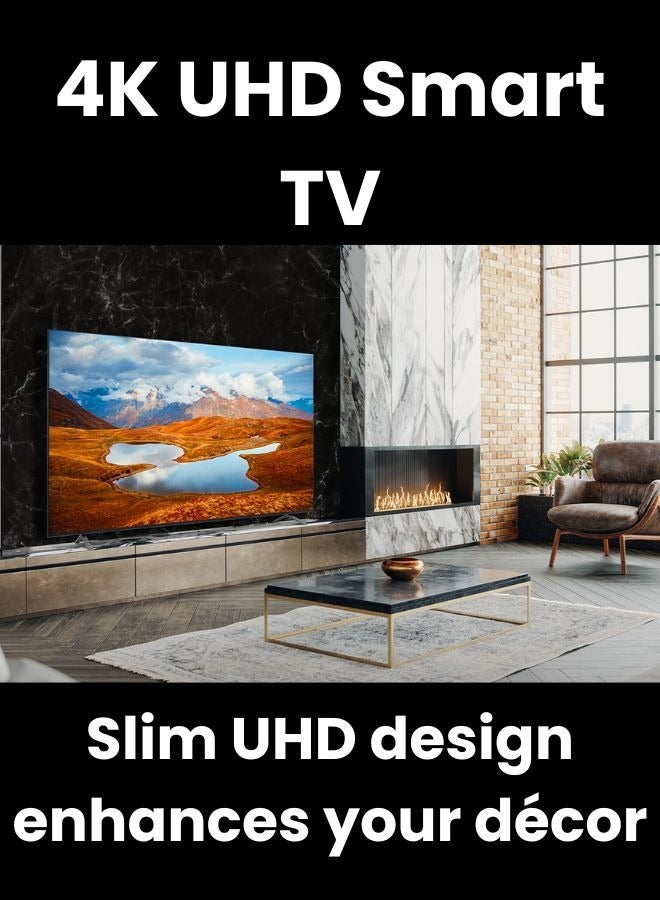 55 Inch 4K UHD Smart TV With 60Hz Refresh Rate, HDR10, HGiG Gaming, AI Upscaling, webOS 2.3, Gen6 α7 4K AI Processor, 2024 55UR801C0LA Black