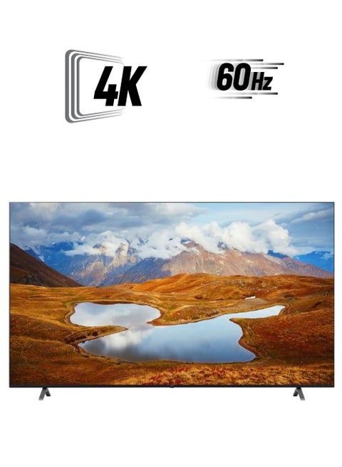 55 Inch 4K UHD Smart TV With 60Hz Refresh Rate, HDR10, HGiG Gaming, AI Upscaling, webOS 2.3, Gen6 α7 4K AI Processor, 2024 55UR801C0LA Black