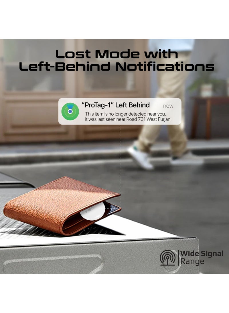 Ultra-Compact Smart Precision Tracking Wireless Tag for Apple Find My App, Loud Alarm Sound , IPX6 Water Resistant, Lost Mode White