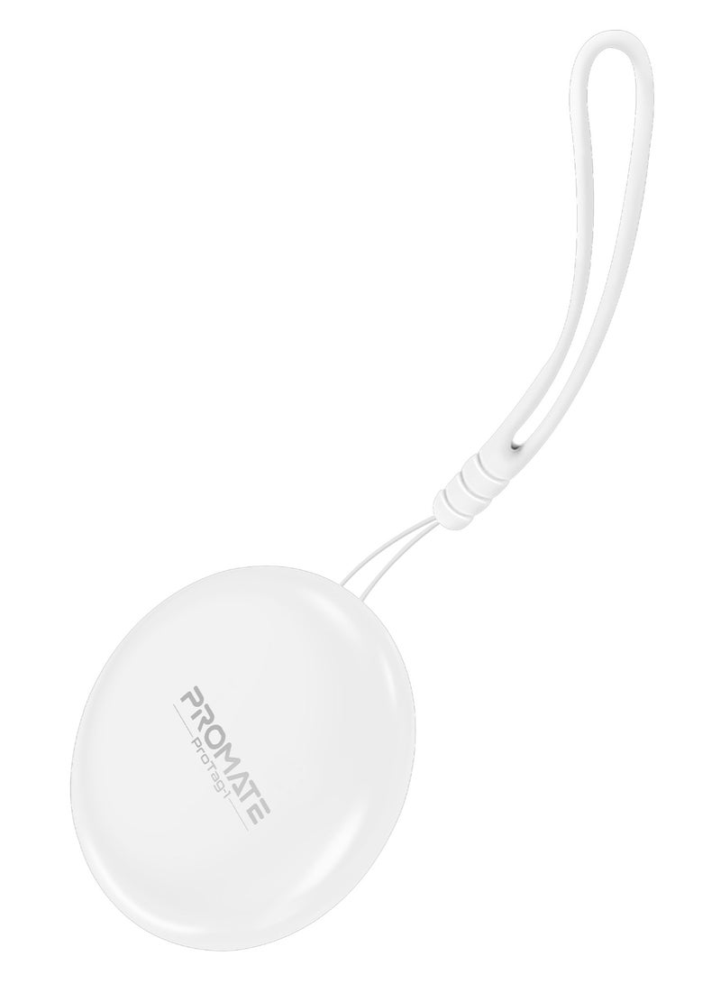 Ultra-Compact Smart Precision Tracking Wireless Tag for Apple Find My App, Loud Alarm Sound , IPX6 Water Resistant, Lost Mode White