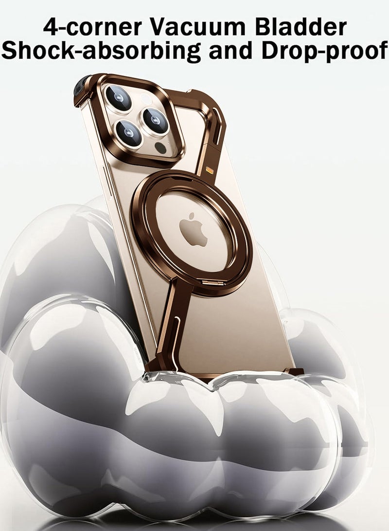 مارجون ( لجهاز آيفون 16 برو ماكس ) 3 حزم غلاف ماغسيف مع قاعدة دوران 360°، إطار خفيف على شكل Z، إطار حماية العدسة، غلاف واقي بدرجة صدمة مع واقي شاشة - Image 5