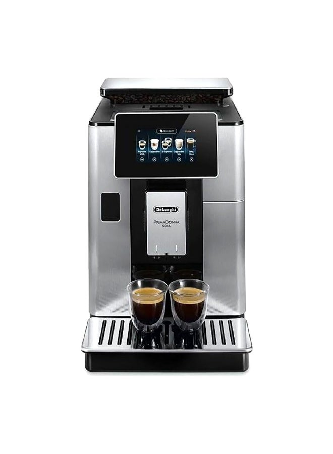 De'Longhi 1450W PrimadDonna Soul Coffee Maker Black and Silver 2.2 L ECAM610.75MB 2.2 L 1450 W ECAM610.75MB Black/Silver  - Image 2