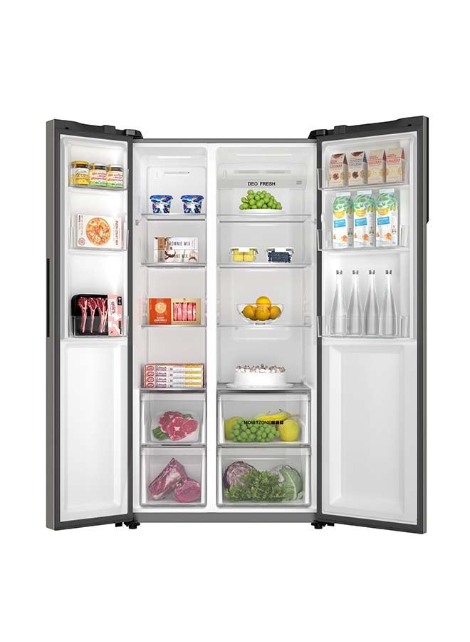 هاير Side by Side Refrigerator 11.9 Cuft Freezer 59 Cuft Twin Inverter Humidity ControlGrey 325 kW HRF-668SS Grey  - Image 5