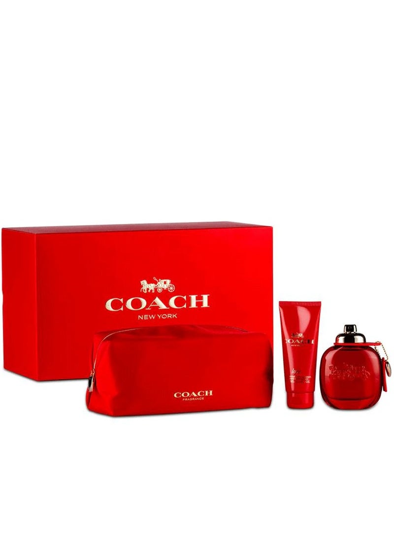 COACH Love  3Pcs  EDP+Body Lotion+Pouch ) 90+100ml  - Image 3
