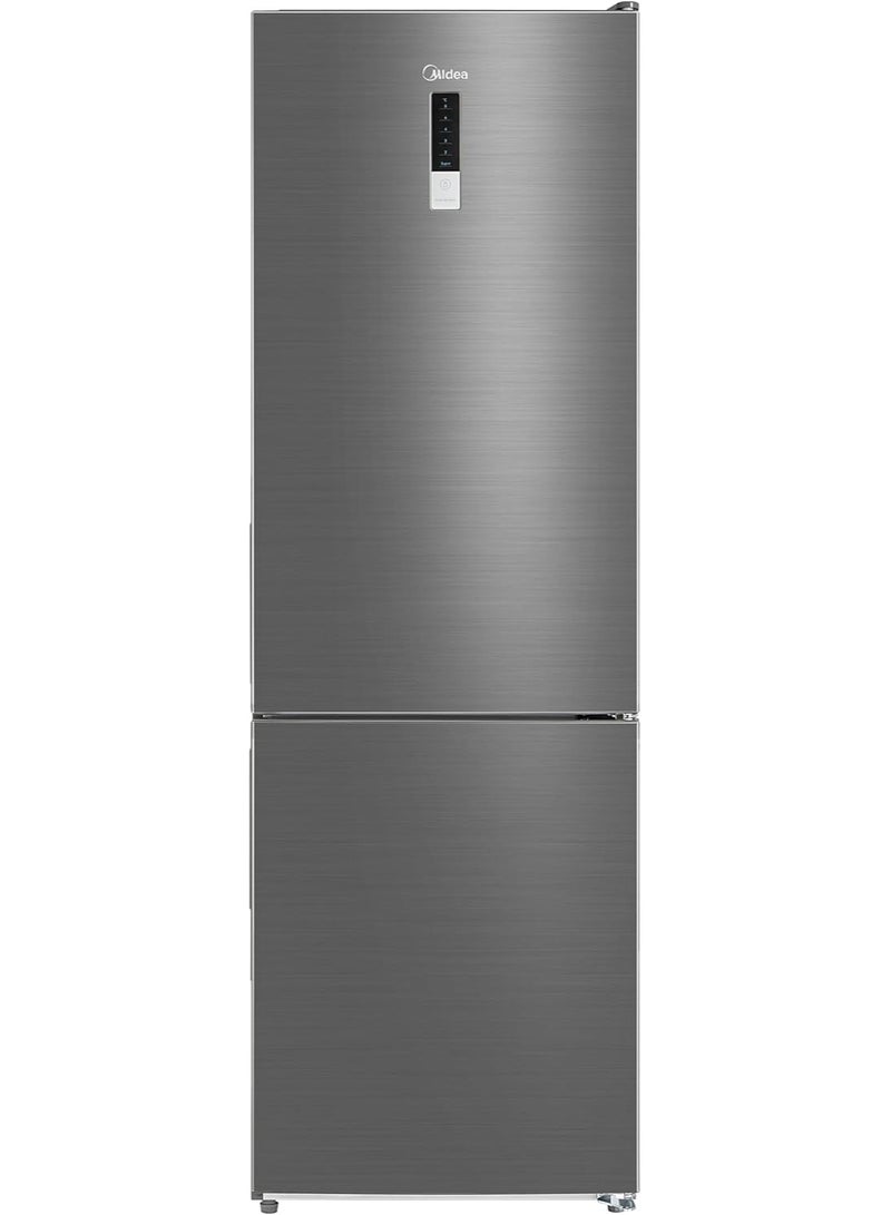 مديا Refrigerator 310 Liter With Bottom Freezer Exterior Display Multi-Airflow MDRB424FGN46 Bru Steel  - Image 1