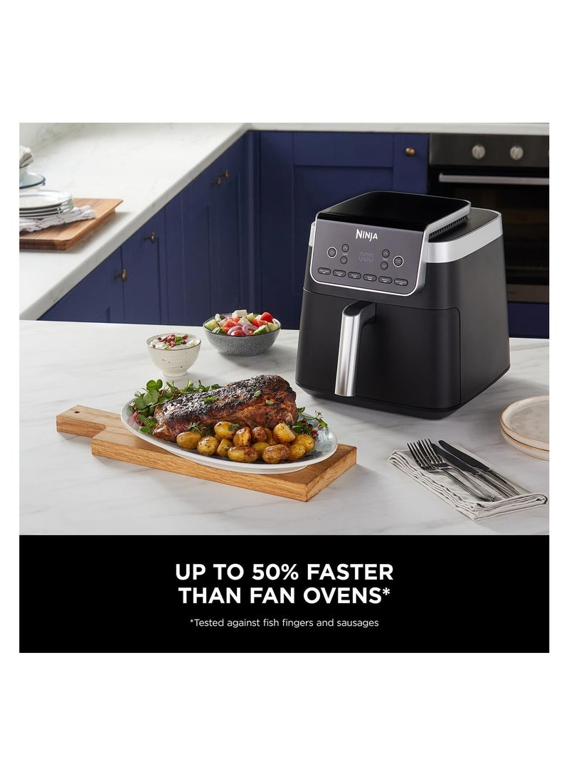 نينجا Ninja Air Fryer MAX PRO, 6.2L, Uses No Oil, Large Square Single Drawer, Roast, Bake, Air Fry, Family Size, Digital, Cook From Frozen, Non-Stick, Dishwasher Safe Basket & Crisper Plate, Grey, AF180UK 6.2 L 2000 W AF180UK BLACK - Image 5