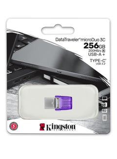 DataTraveler microDuo 3C 256GB USB-C & USB-A Flash Drive | Speeds up to 200 MB/s | USB 3.2 Gen 1 | Duo Connector | DTDUO3CG3/256GB 256 GB - pnsku/N70129835V/45/_/1731916884/1bebc1d3-c103-4c08-82da-e4253cb6e38a