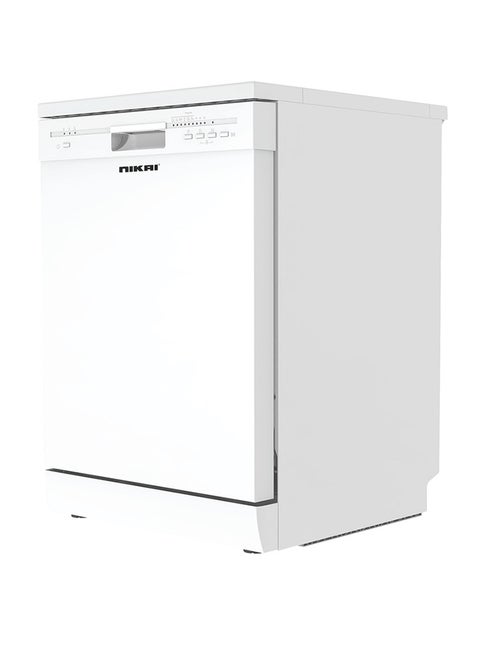 Nikai Freestanding Dishwasher, 12 Place Setting, 6 Programs, Water Overflow Protection, Silent Operation, White NDW3112PW NDW3112PW White
