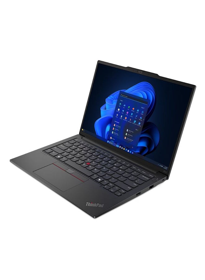 Lenovo - ThinkPad E14 21M7001UAD Laptop With 14 Inch  WUXGA (1920x1200) Display IPS, Ultra 7 155H Processor/16GB RAM DDR5 /1TB SSD / Integrated Intel Arc Graphics/ No DVD/ Bag/ DOS(Without Windows) English/Arabic Black - Image 1