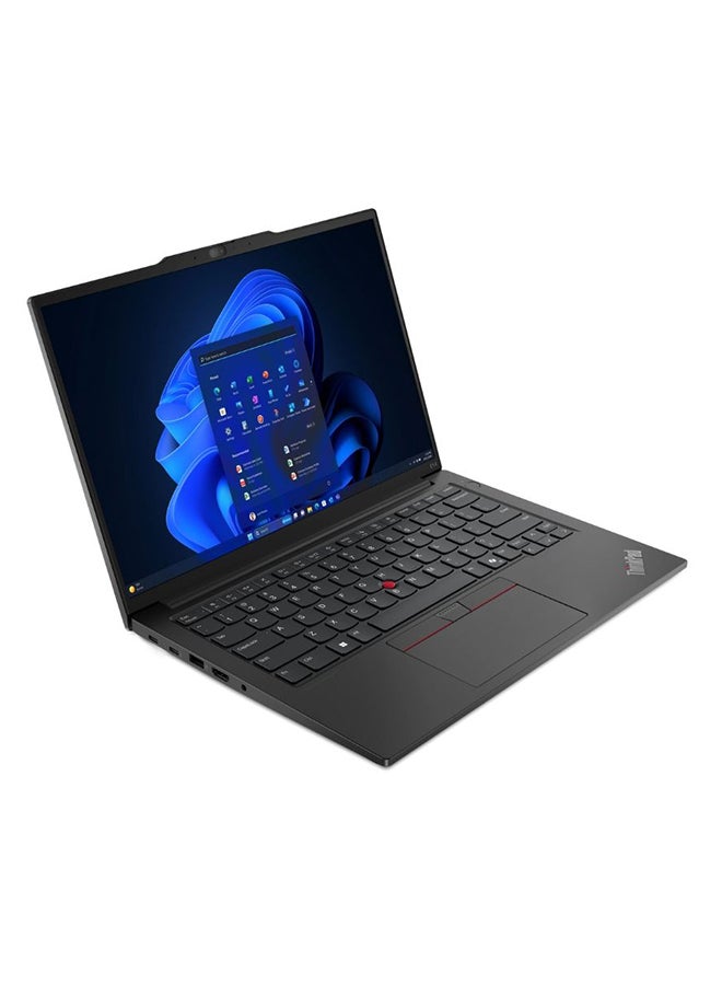 Lenovo - ThinkPad E14 21M7001UAD Laptop With 14 Inch  WUXGA (1920x1200) Display IPS, Ultra 7 155H Processor/16GB RAM DDR5 /1TB SSD / Integrated Intel Arc Graphics/ No DVD/ Bag/ DOS(Without Windows) English/Arabic Black - Image 1