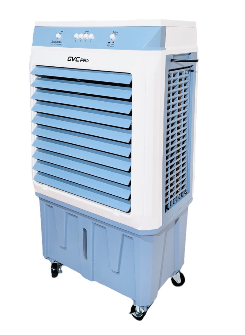 gvc pro Air cooler, effective area 20-30 m²,with water-operated and characterize by large water tank which reach to 30 L, max airflow 3500 m³/h, 30 L 120 W GVCAR-9630 White/Blue  - Image 3