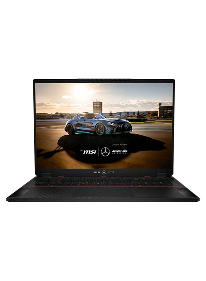 MSI - Stealth 18 Mercedes AMG (9S7-183121-048) Laptop With 18 Inch Display 3840x2400 UHD IPS120Hz/Core Ultra9 185H Processor/ 32GB RAM/ 2TB SSD/ Geforce RTX 4080 12GB Graphics/ Win11 Home English/Arabic Black - Image 1