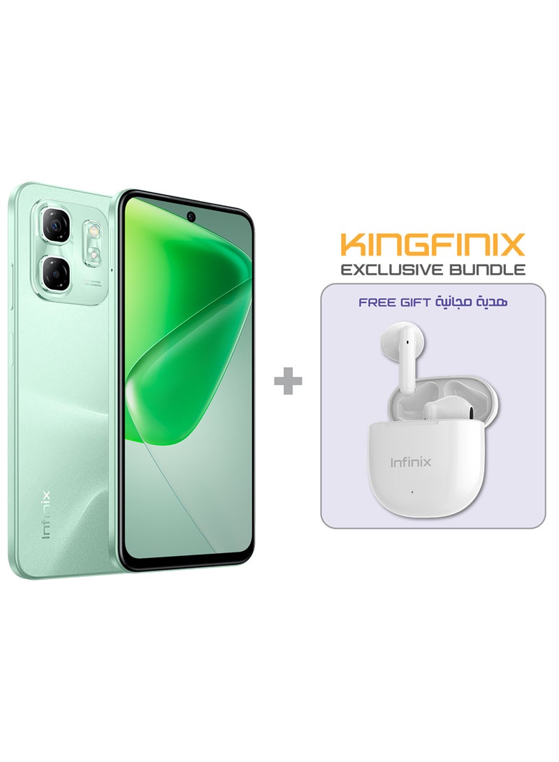 Infinix Hot50i Dual SIM Sage Green 4+4GB RAM 256GB 4G - Middle East Version With  Infinix XBUDS 3 WE  - Image 1