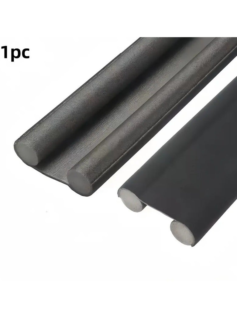 Home Care Under Door Draft Stopper - High Resistance Rubber and Fabric - Soundproof Energy Saving Weather Stripping Seal Sweep Strip for Bedroom Doors - 93cm Weatherproof Under Door Seal Grey  - Image 3