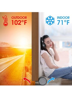 هوم كير Under Door Draft Stopper - High Resistance Rubber and Fabric - Soundproof Energy Saving Weather Stripping Seal Sweep Strip for Bedroom Doors - 93cm Weatherproof Under Door Seal Black  - Image 4
