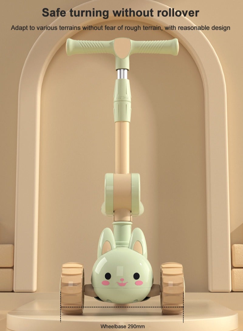 كيدل Kids Scooter 3-in-1 Scooter Foldable Adjustable Baby Scooter, With Gravity Steering LED Wheels Safe And Fun Ride For Kids Boys and Girls - Image 5