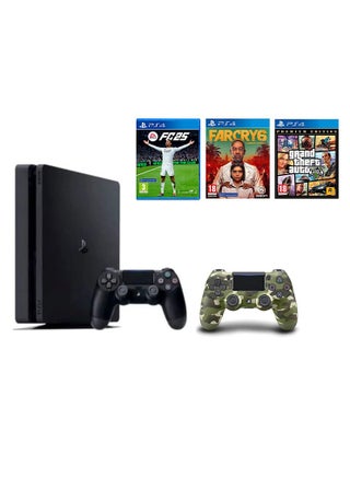 PlayStation 4 Slim 1TB Console With 2 Dualshock 4 Wireless Controller With GTA 5, FC25 and Far Cry 6 - pnsku/N70129942V/45/_/1731988916/2d2d19ac-2ac2-48ae-abca-6329dd512c81