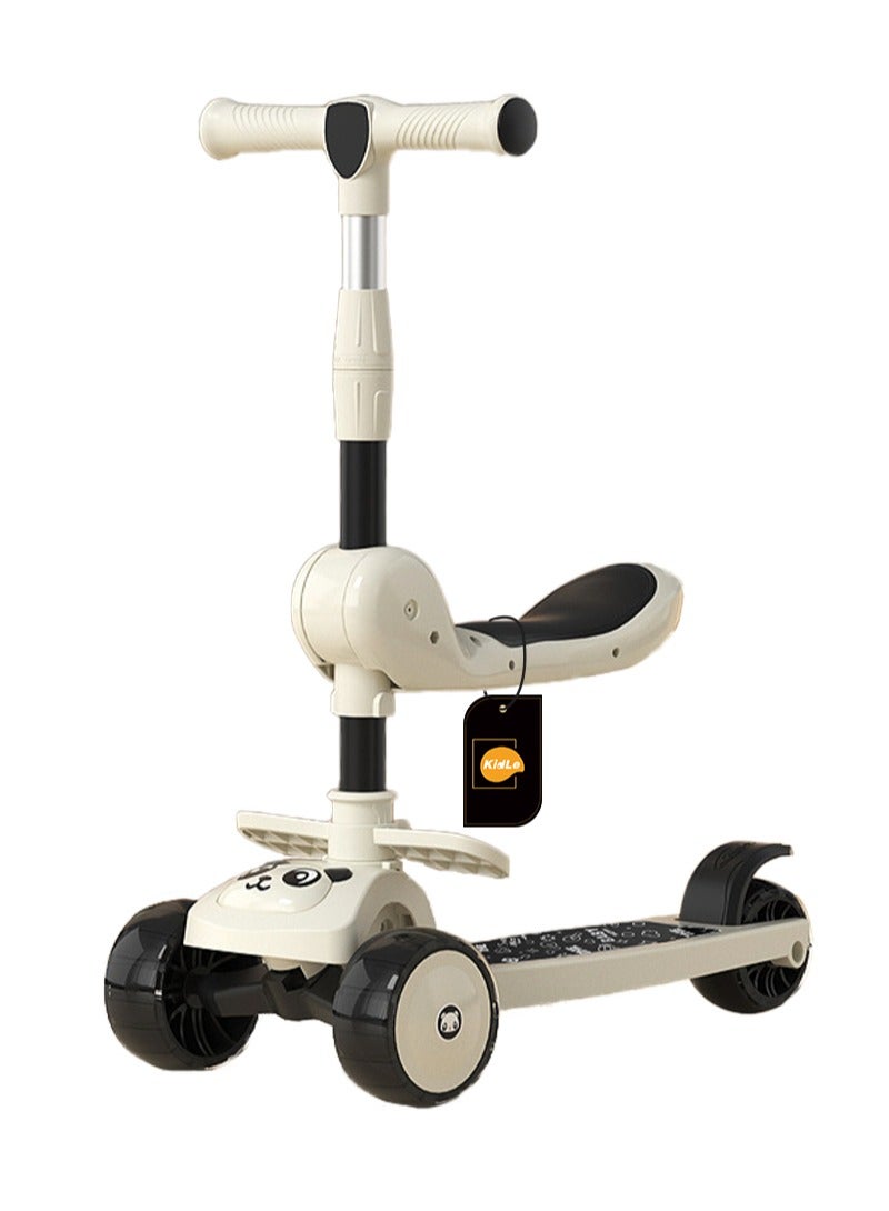 كيدل Kids Scooter 3-in-1 Chidren Foldable and Adjustable Kids Scooter with Flashing Wheels and Music Safe and Fun Riding Experience for Children  - Image 1